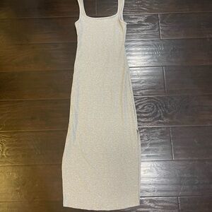 PINK Victoria's Secret Gray Ribbed Knit Midi Dress Size XS